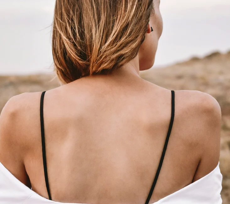 Shoulders and upper back, after retouch